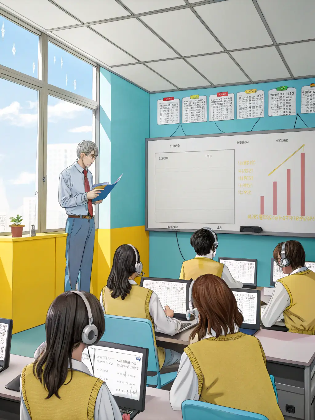 A coach leading a group discussion on life skills, fostering open communication and creating a supportive learning environment.